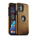 Case iPhone Slim Luxo de Couro com Destaque Maçã