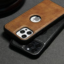 Case iPhone Slim Luxo de Couro com Destaque Maçã